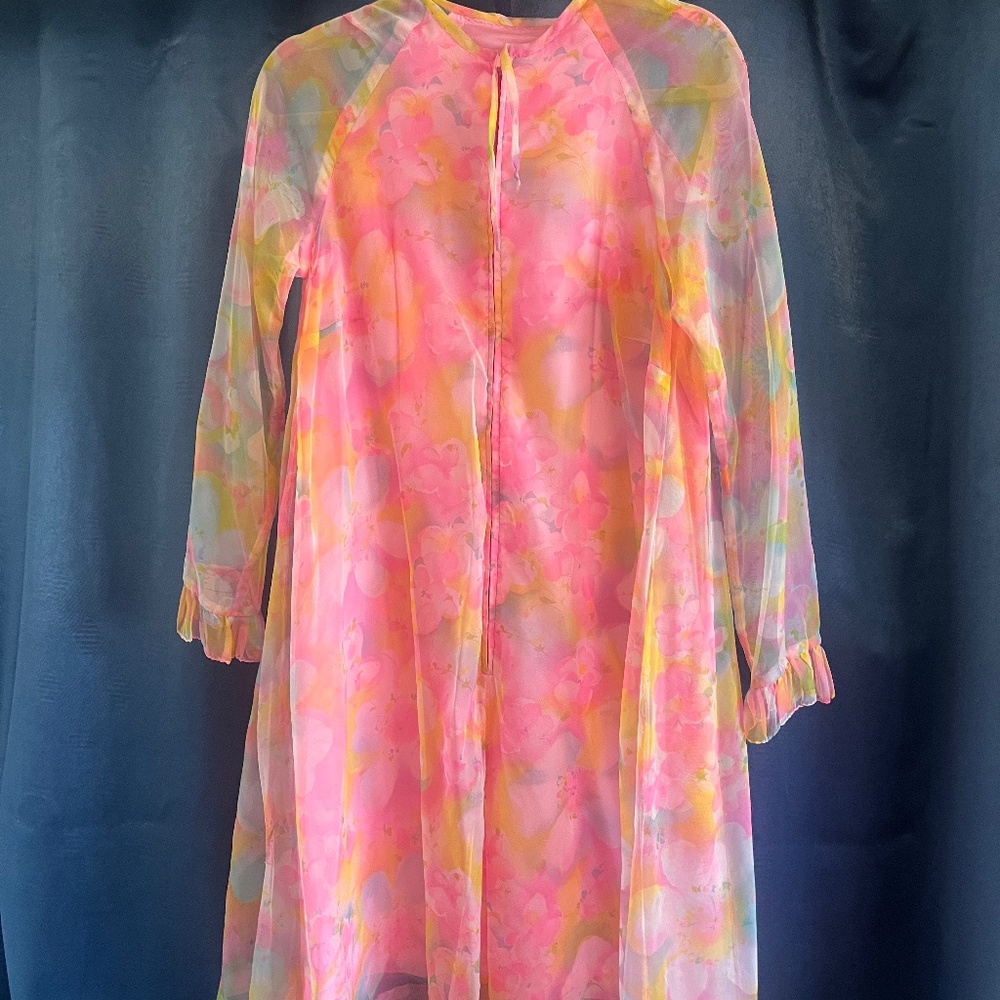 Vintage sheer floral dress